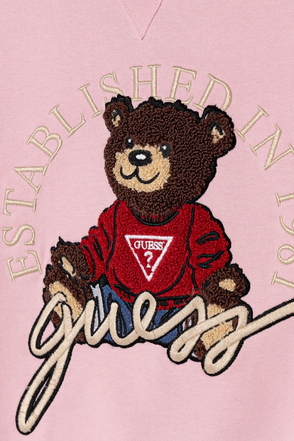 Djevojčice Dječja pamučna dukserica Guess H5RJ01.KAD74.G.PPYA roza