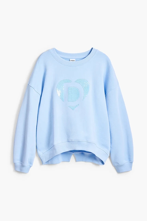 Otroški bombažen pulover Desigual 25SGSK05 modra SS25