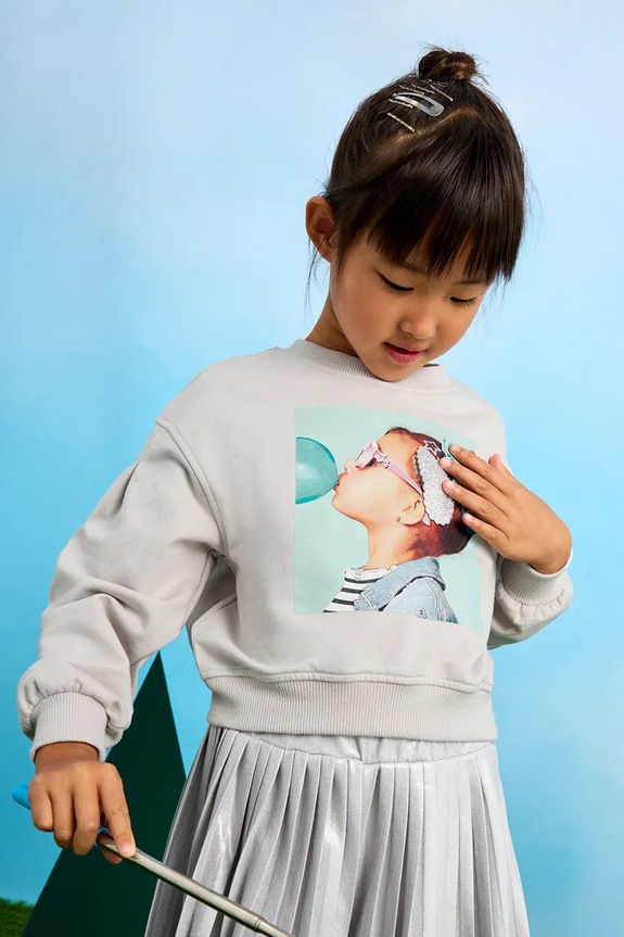 Παιδική μπλούζα Mayoral χωρίς κουκούλα γκρί 3401.6F.Mini.PPYA