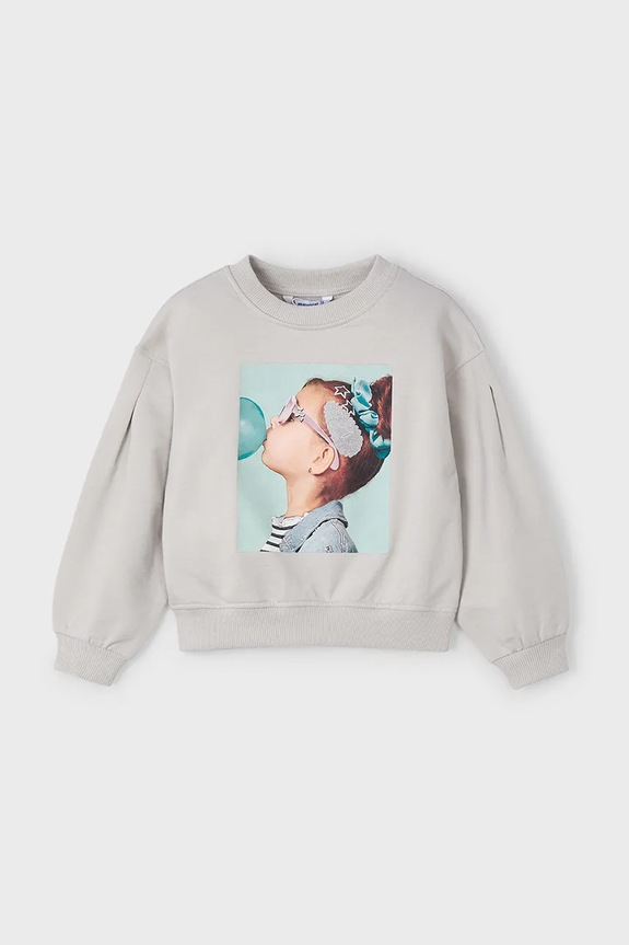 Παιδική μπλούζα Mayoral 3401.6F.Mini.PPYA γκρί SS25