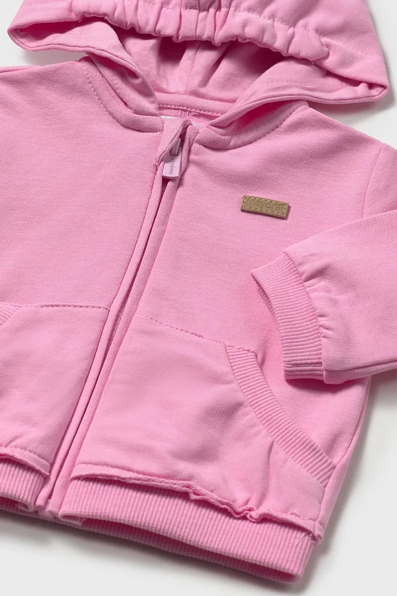 Dziewczynka Mayoral Newborn bluza bawełniana niemowlęca 1455.G.1P.Newborn różowy