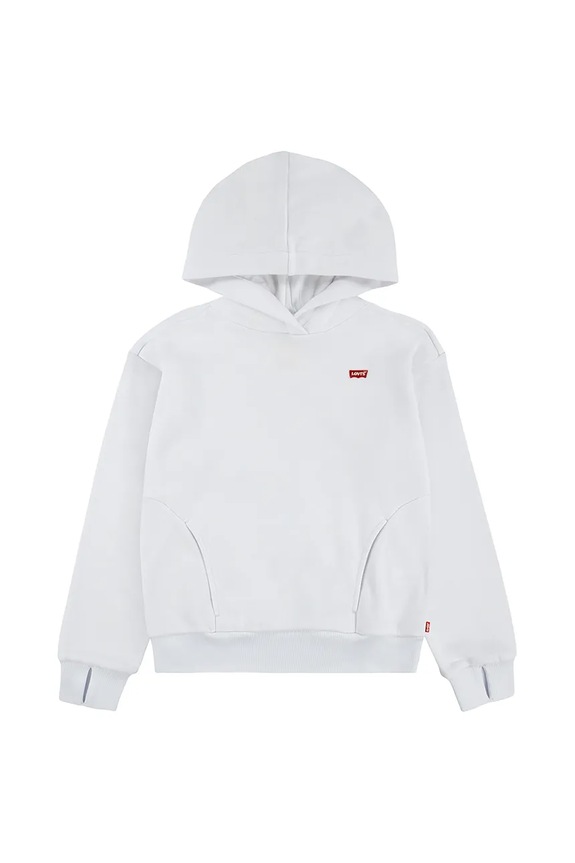 Levi's bluza copii BATWING PATCH HOODIE uni alb 3EN102