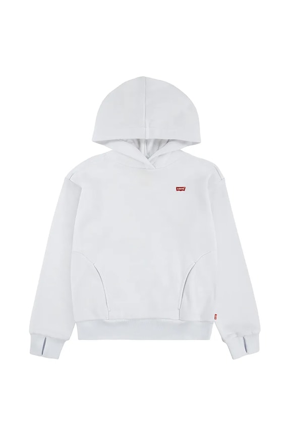 Levi's bluza copii BATWING PATCH HOODIE uni alb 3EN102