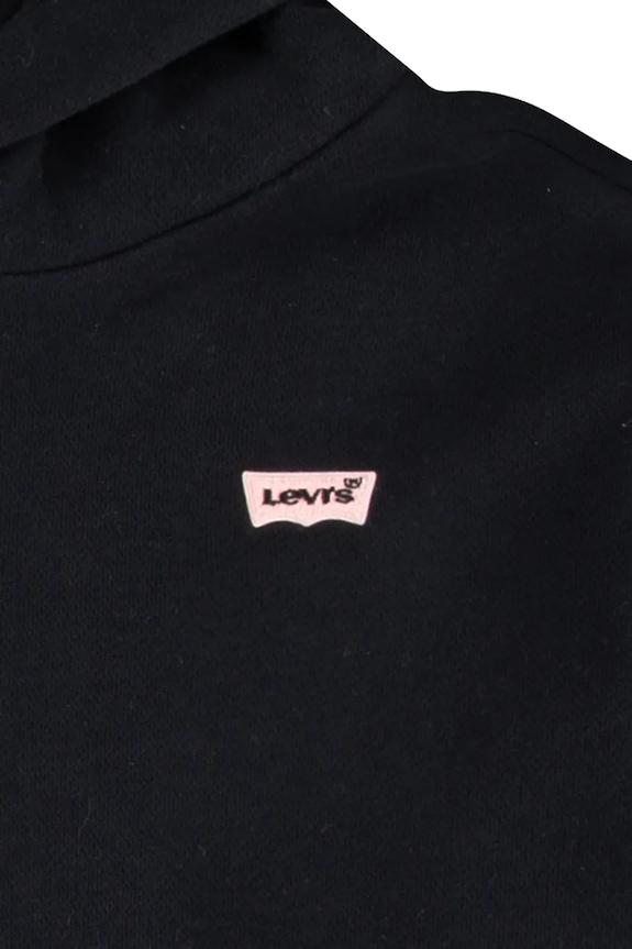 Dziewczynka Levi's bluza dziecięca BATWING PATCH HOODIE 4EN102 czarny