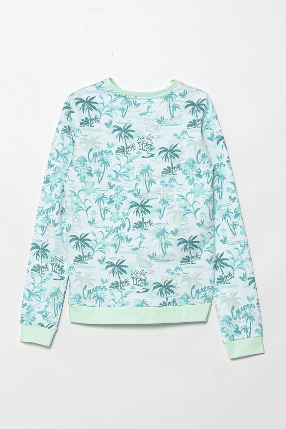 Guess bluza bawełniana dziecięca J5GQ01.KA6R4.PPYA turkusowy SS25