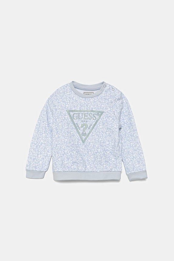 Guess hanorac de bumbac pentru copii print albastru K5GQ00.KA6R4.PPYA