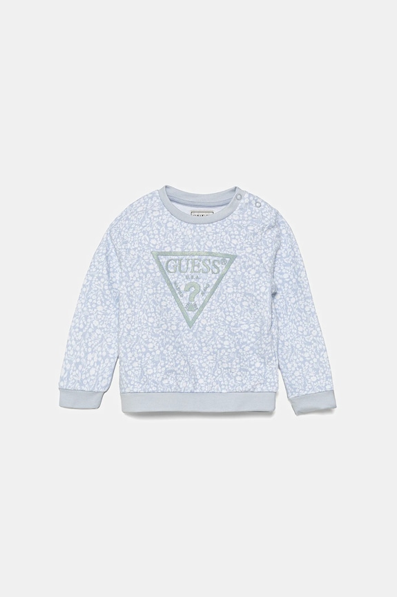 Guess hanorac de bumbac pentru copii print albastru K5GQ00.KA6R4.PPYA