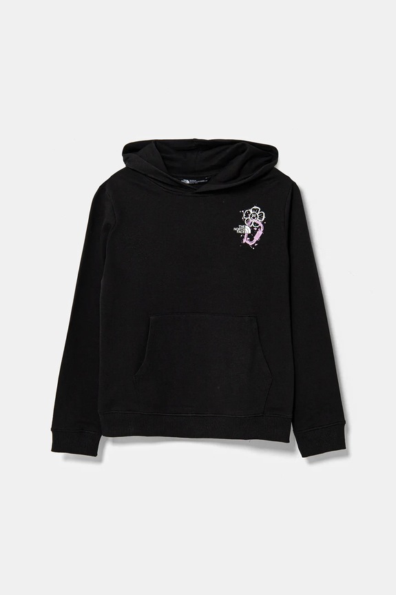 Detská bavlnená mikina The North Face GRAPHIC RELAXED HOODIE bavlna čierna NF0A8AXRJK31