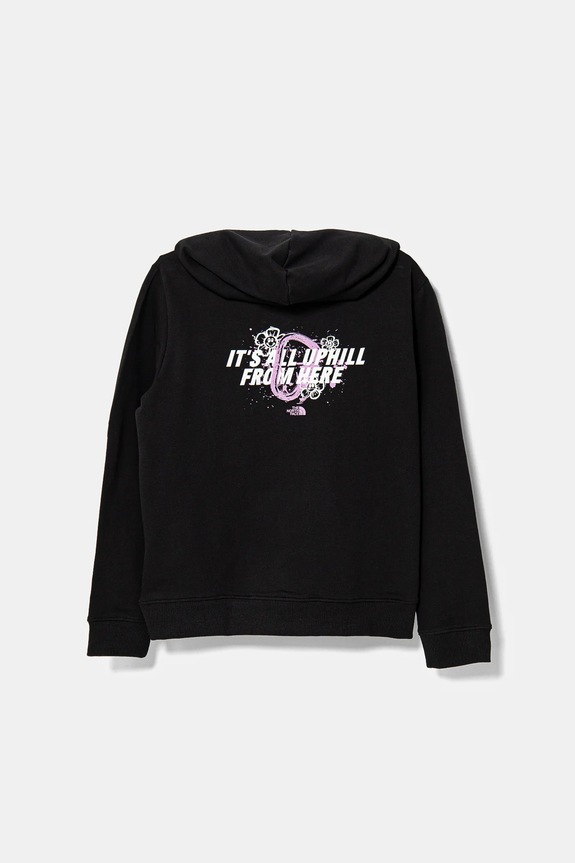 Detská bavlnená mikina The North Face GRAPHIC RELAXED HOODIE NF0A8AXRJK31 čierna SS25