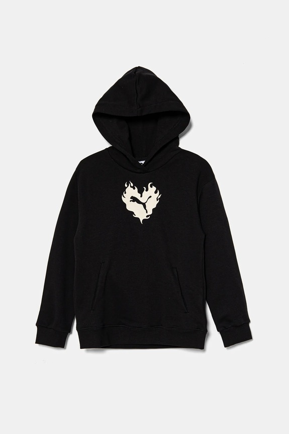 Puma pamut melegítőfelső FLAMING LOVE Hoodie TR pamut fekete 685109