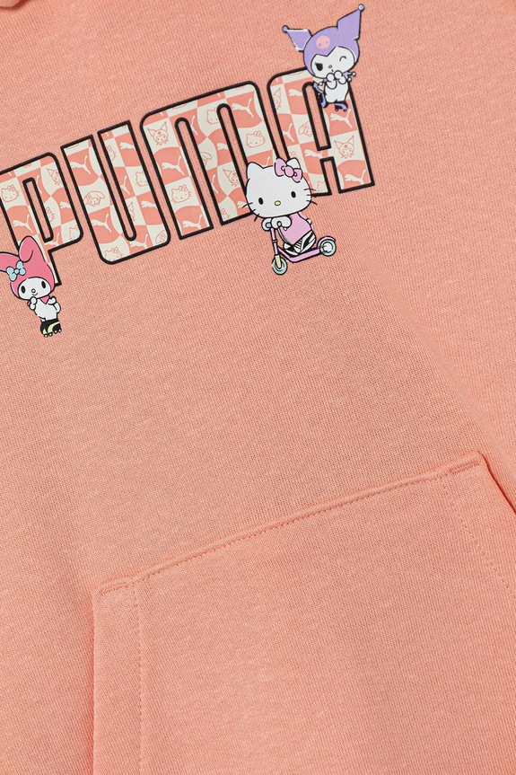 DÍVKA Dětská mikina Puma HELLO KITTY & FRIENDS Relaxed Hoodie TR 630063 oranžová