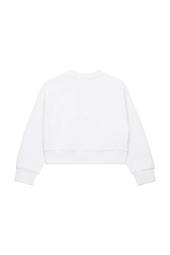 Детски памучен суичър Diesel STRASLIUM SWEAT-SHIRT J01826 бял SS25