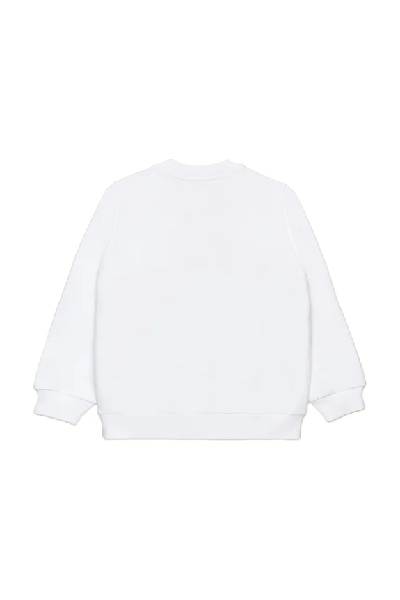 Diesel hanorac de bumbac pentru copii SCACUORE SWEAT-SHIRT J02230 alb SS25