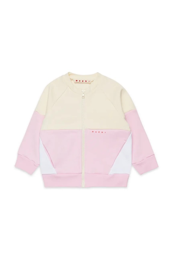 Marni hanorac de bumbac pentru bebeluși MS305B SWEAT-SHIRT uni roz M01389