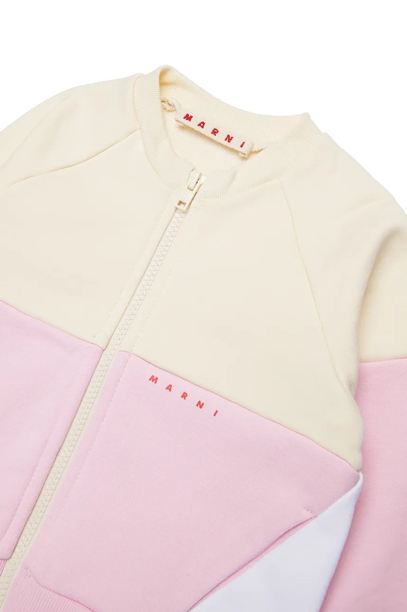 Fete Marni hanorac de bumbac pentru bebeluși MS305B SWEAT-SHIRT M01389 roz
