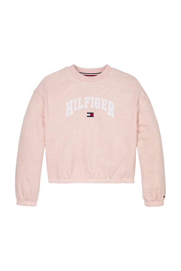 Tommy Hilfiger bluza copii KG0KG08559.116.122.PPYA roz SS25