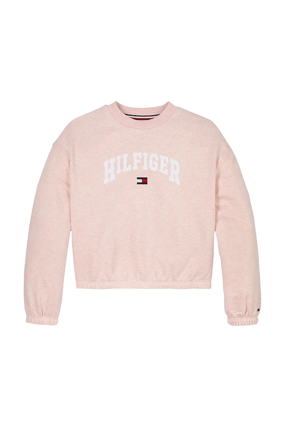 Tommy Hilfiger bluza copii KG0KG08559.116.122.PPYA roz SS25