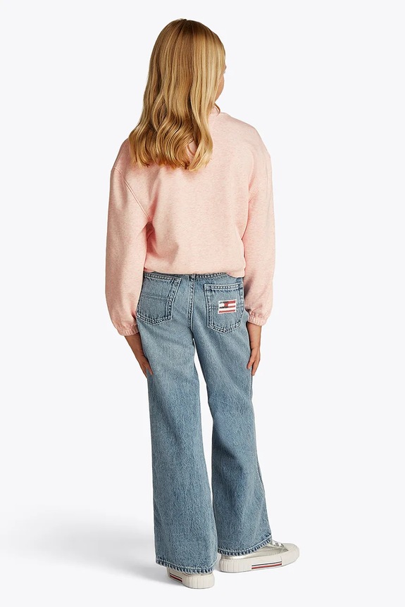 Detská mikina Tommy Hilfiger ružová KG0KG08559.128.176.PPYA