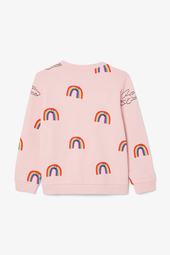 Παιδική βαμβακερή μπλούζα Lacoste SJ8433 ροζ AW25