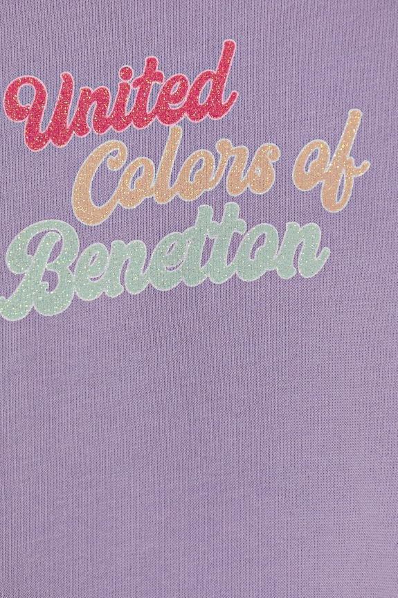Dievča Detská bavlnená mikina United Colors of Benetton 3J70G10HX.P.Seasonal fialová