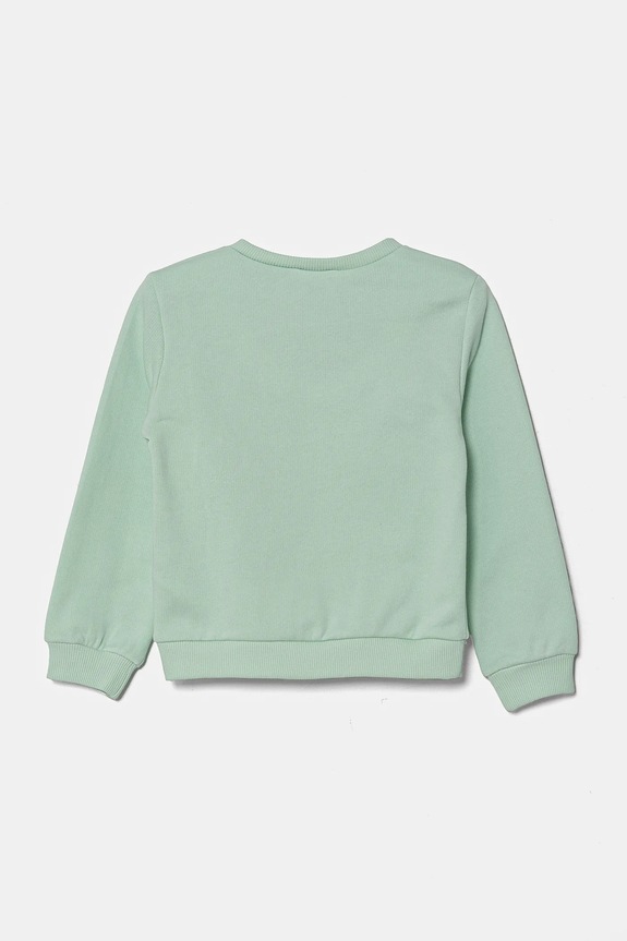 United Colors of Benetton hanorac de bumbac pentru copii 3J70G10HX.P.Seasonal verde SS25