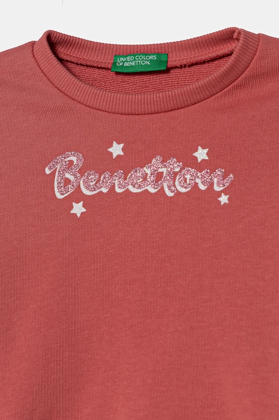 Dievča Detská bavlnená mikina United Colors of Benetton 3J70G10HX.P.Seasonal ružová