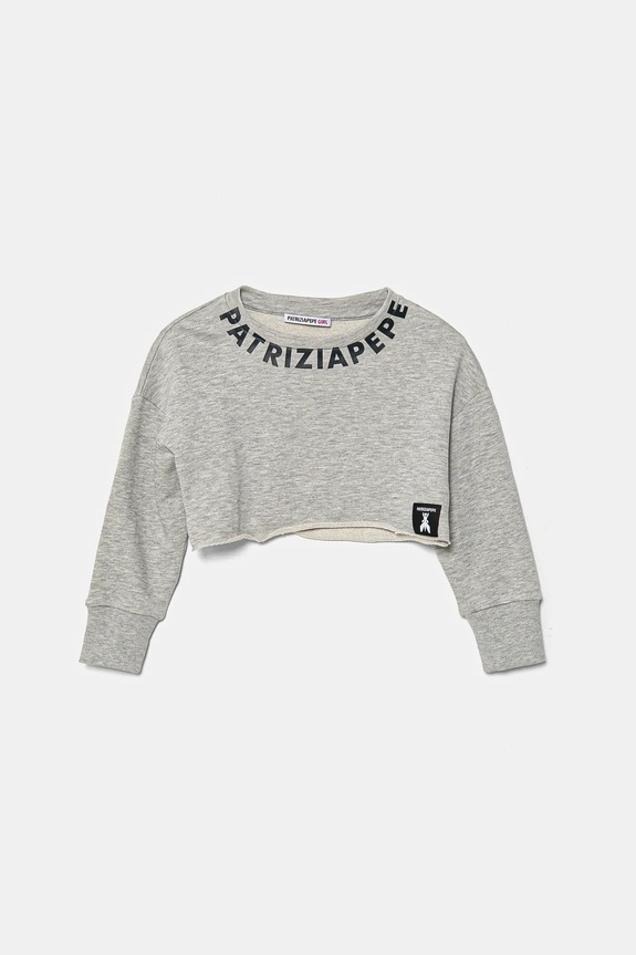 Bavlnená mikina Patrizia Pepe K103 7M0881 sivá SS25