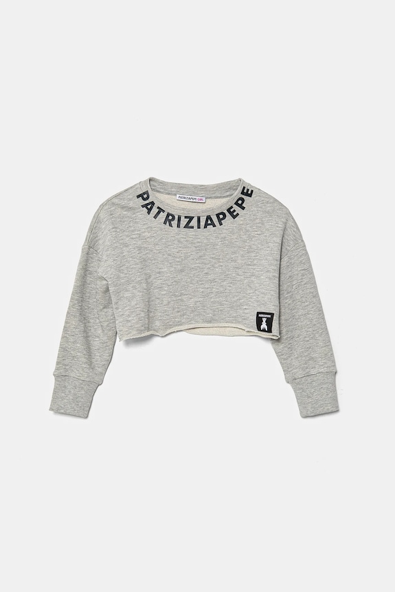 Bavlnená mikina Patrizia Pepe K103 7M0881 sivá SS25