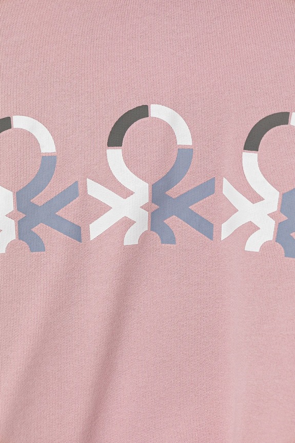 Djevojčice Dječja pamučna dukserica United Colors of Benetton 3J68C204D.G.Seasonal roza