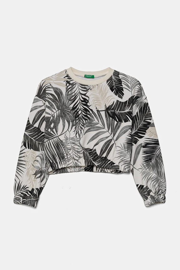 United Colors of Benetton hanorac de bumbac pentru copii cu modele negru 35UJC10OB.G.Seasonal