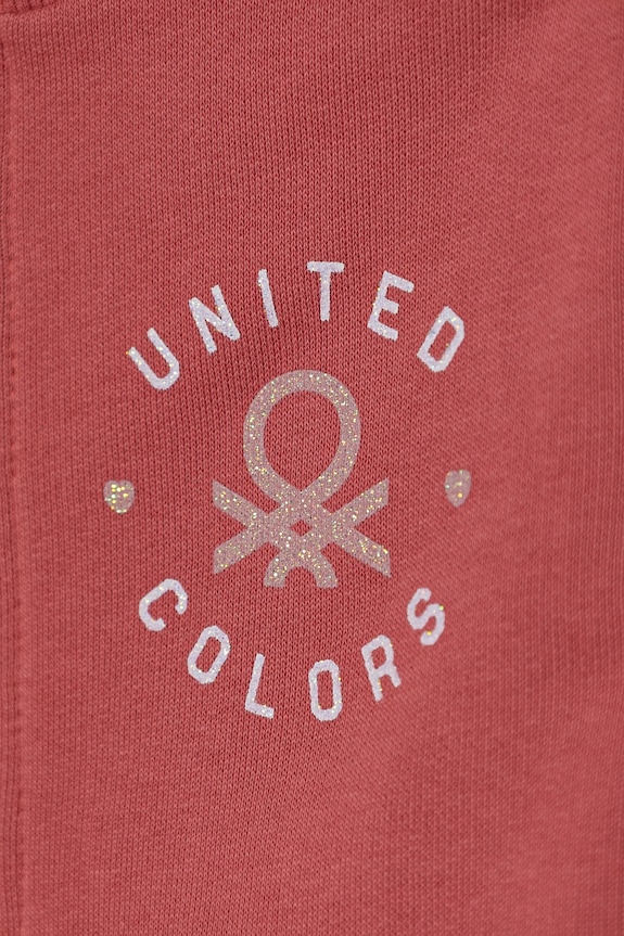 Dievča Detská bavlnená mikina United Colors of Benetton 3J70G503N.P.Seasonal ružová