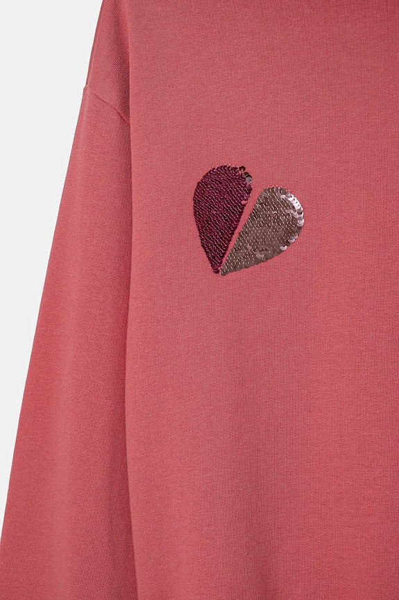 Dziewczynka United Colors of Benetton bluza bawełniana dziecięca 3J68C10NX.G.Seasonal różowy