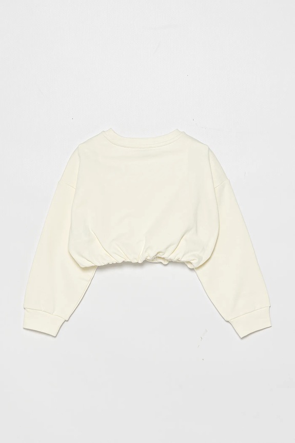 Dětská bavlněná mikina Pinko KFFE002.C.FT002 béžová SS25