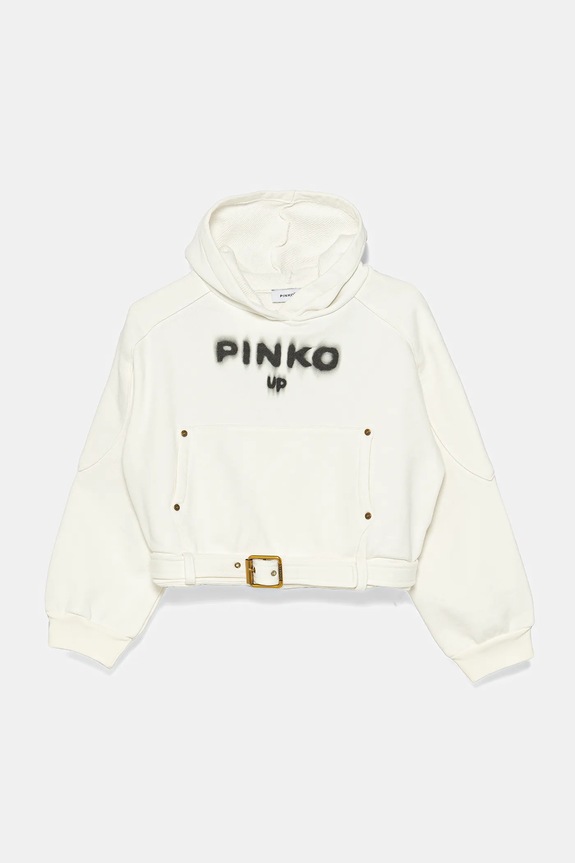 Pinko bluza bawełniana dziecięca KFFE007.0.FF014 biały SS25