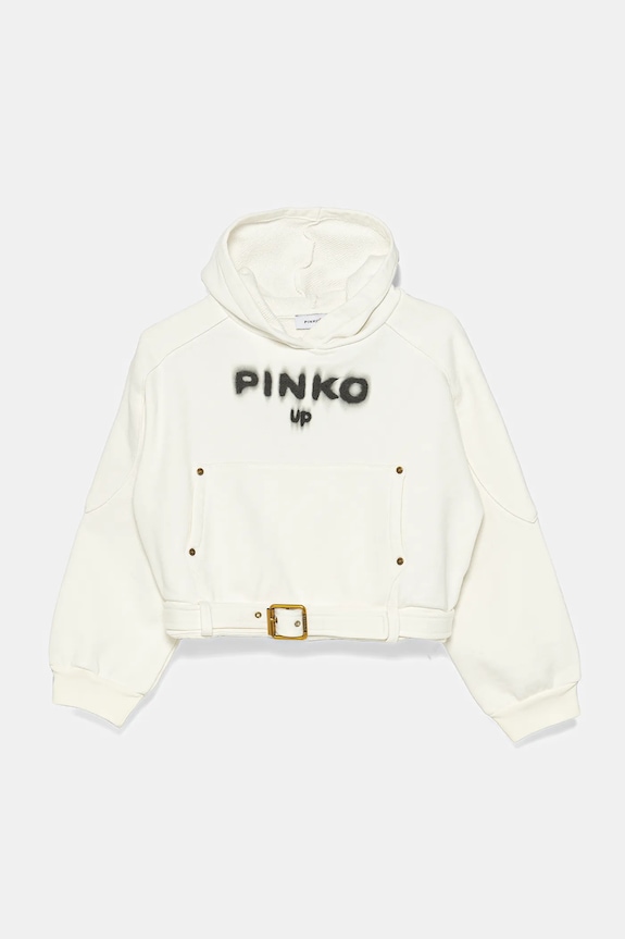 Pinko bluza bawełniana dziecięca KFFE007.0.FF014 biały SS25