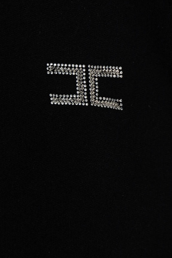 Fete Elisabetta Franchi hanorac de bumbac pentru copii EFFE144.0.FF002 negru