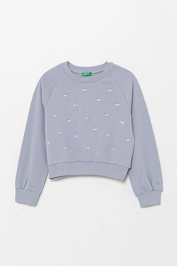 Παιδική βαμβακερή μπλούζα United Colors of Benetton χωρίς κουκούλα μπλε 3J70C10O2.G.Seasonal