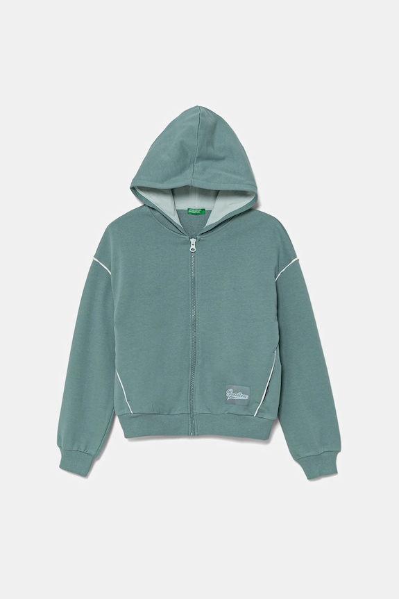 United Colors of Benetton felpa in cotone bambino/a con turchese 3UNIC504T.G.Seasonal