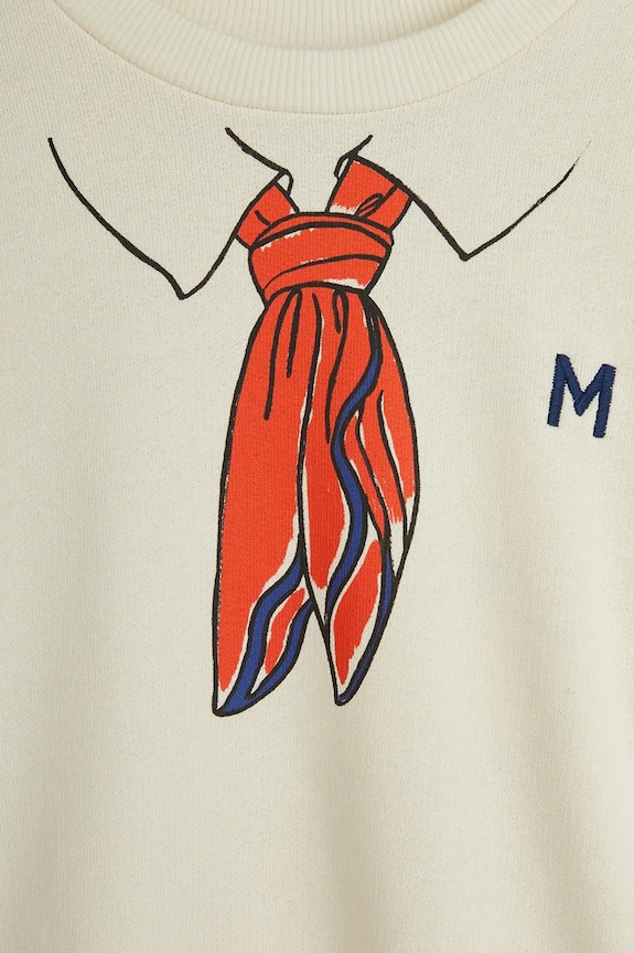 Dječja pamučna dukserica Mini Rodini Scarf bež 2512011111