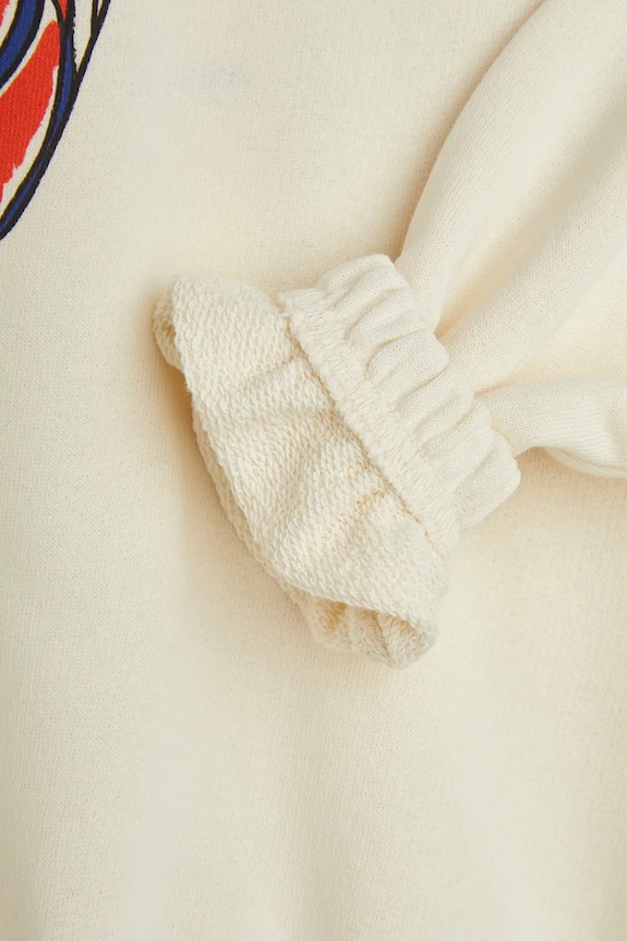 Dječja pamučna dukserica Mini Rodini Scarf 2512011111 bež