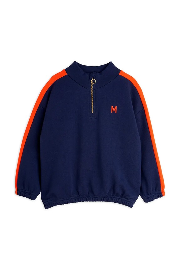 Detská bavlnená mikina Mini Rodini 2512011860 tmavomodrá SS25