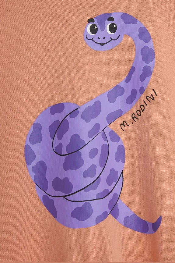 BIMBA Mini Rodini felpa in cotone bambino/a Snake 2512013913 rosa