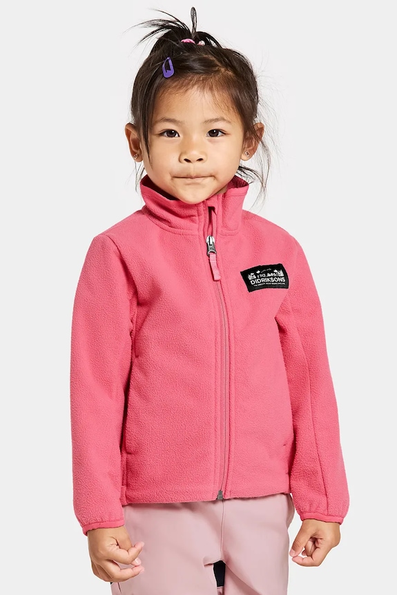 Didriksons bluza dziecięca MUSKOT KDS JACKET bez kaptura różowy 505711