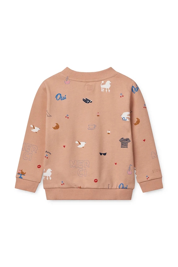 Chłopiec Liewood bluza bawełniana dziecięca Thora Printed Sweatshirt LW19862 pomarańczowy