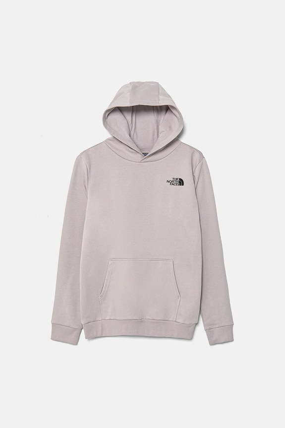 The North Face felpa per bambini TEEN SIMPLE DOME HOODIE con grigio NF0A8AXV1OA1