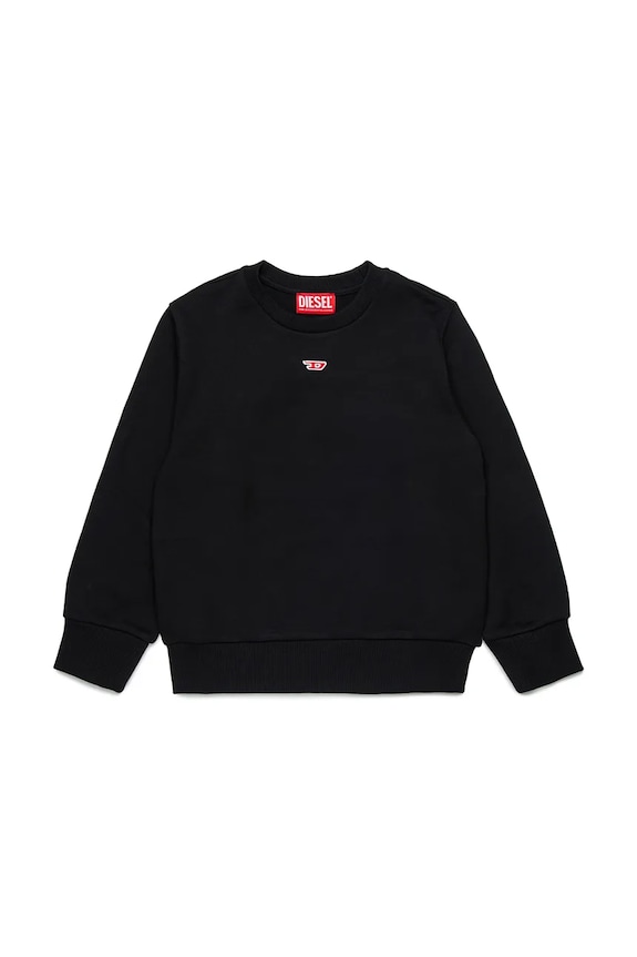Detská bavlnená mikina Diesel SGINND OVER SWEAT-SHIRT bavlna čierna J02234