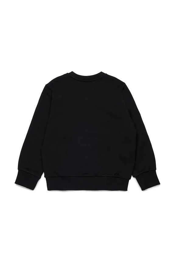 Detská bavlnená mikina Diesel SGINND OVER SWEAT-SHIRT J02234 čierna SS25