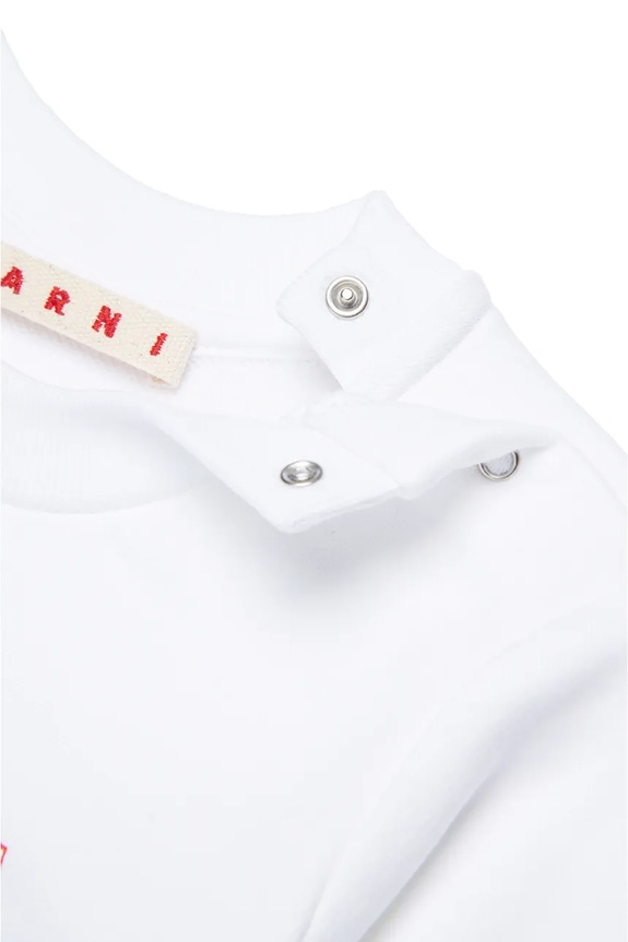 Βαμβακερή μπλούζα μωρού Marni MS319B SWEAT-SHIRT λευκό M01437