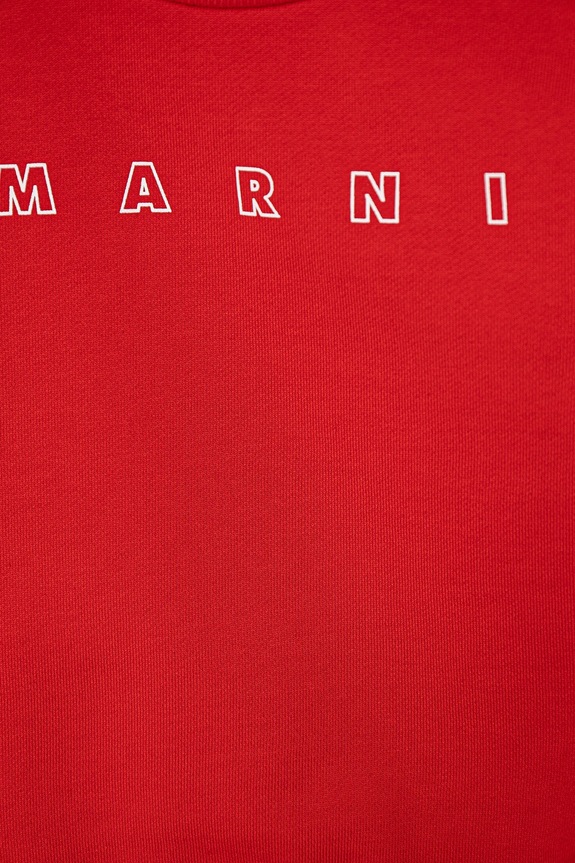 Fiú Marni csecsemő melegítőfelső pamutból MS319B SWEAT-SHIRT M01437 piros