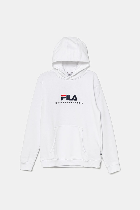Detská mikina Fila LODDIN s kapucňou biela FAT0624